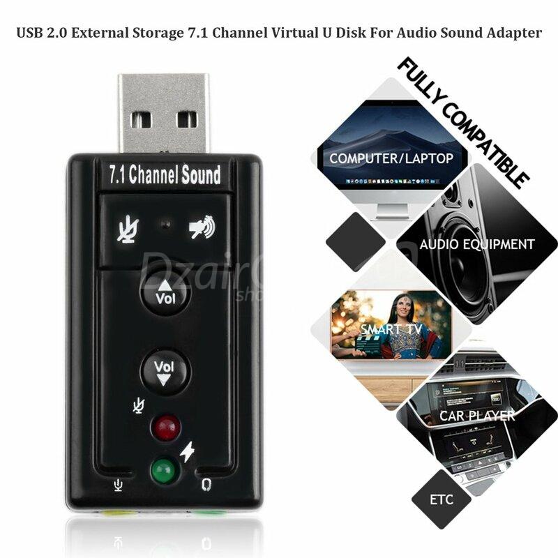 H5ddc7112596c4b93a8654725da00b0d2x.jpg Carte Son Audio Externe Usb Vers To Jack 3.5Mm Virtual 3D 7.1 Avec Microphone – Image 3