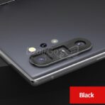 NOTE10/NOTE10+ NOIR Protecteur d'objectif d'appareil photo, خاتم حماية مطلي بالألومنيوم لهاتف سامسونج جلاكسي نوت 10 زائد - الصورة 2