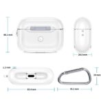 جراب AIRPOD PRO غطاء واقٍ شفاف من مادة البولي يوريثان الحراري مع سلسلة مفاتيح لعلبة AirPods جراب تموج الهواء لحالة AirPods Pro - الصورة 3