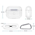 جراب AIRPOD PRO غطاء واقٍ شفاف من مادة البولي يوريثان الحراري مع سلسلة مفاتيح لعلبة AirPods جراب تموج الهواء لحالة AirPods Pro - الصورة 3