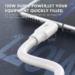 Câble USB 6A 120W type-c OD6.0 pour recharge rapide, cordon de chargeur usb-c pour recharge rapide et Date, compatible avec APPLE Huawei Xiaomi Samsung – Image 2