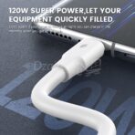 كابل شحن سريع 6A 120W USB من النوع C OD6.0, سلك شاحن USB-C للشحن السريع والتاريخ, متوافق مع أبل هواوي Xiaomi سامسونج - الصورة 2