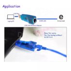 Adaptateur USB RJ45 Lan Card Ethernet Adaptor Network 10/100 Mbps pour PC portable