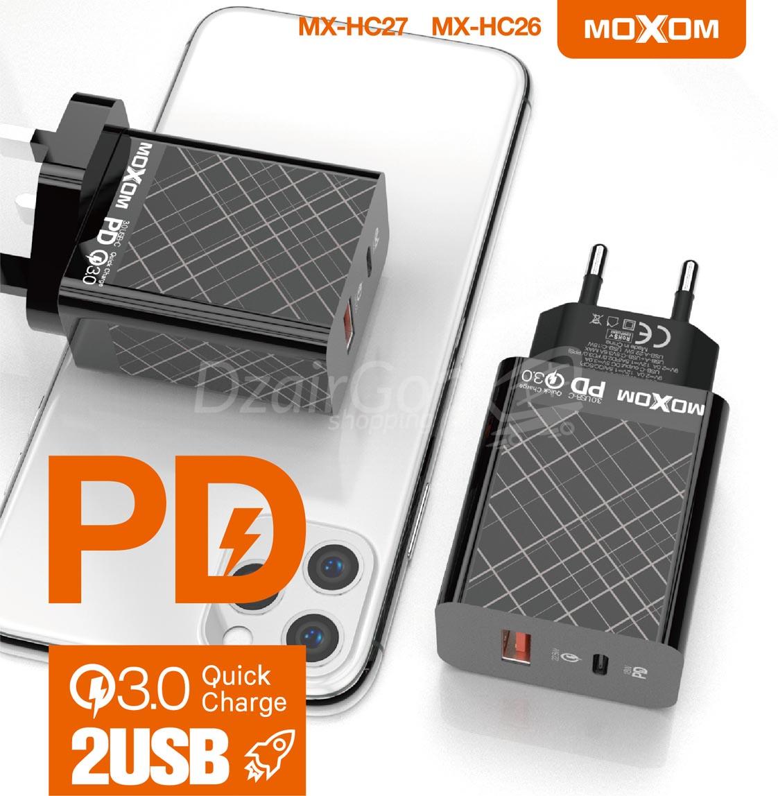 打شاحن جدارية Moxom MX-HC27Type-C PD QC3.0 Chargeur mural Moxom MX-HC27Type-C PD QC3.0 - الصورة 1