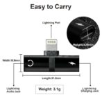 مشترك كهربائي 2 في 1 Lightning Splitter Iphone Headphones Hand Kit وشاحن - الصورة 5