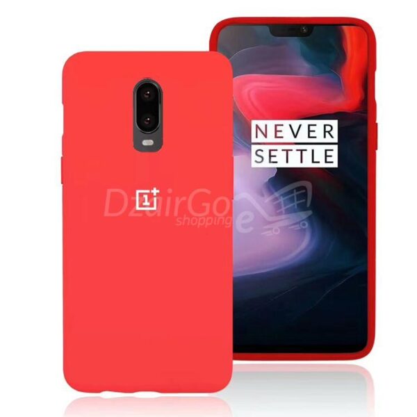 Coque en silicone d'origine 1+6 rouge pour Oneplus6