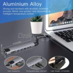 Adaptateur Hub 8en1 USB-C Type-C إلى HDMI/RJ45/2*Type-C/SD/Micro SD/2*USB 3.0 ماك بوك - الصورة 5