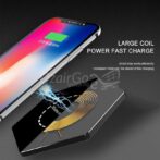 جهاز استقبال الشاحن اللاسلكي HFES Kd03 Diamond الشحن اللاسلكي ذو الملمس المعدني وحماية الأمان Qi الشحن السريع