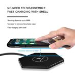 جهاز استقبال الشاحن اللاسلكي HFES Kd03 Diamond الشحن اللاسلكي ذو الملمس المعدني وحماية الأمان Qi الشحن السريع - الصورة 2