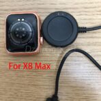 Chargeur avec câble USB 2 broches pour montre connectée T100 Plus, Original, 3mm, 4mm, pour montre connectée X8 Max /G65L, G66L, G500, X7,