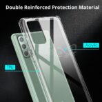 Coque de téléphone S20 de luxe antichoc transparente, étui de protection antichoc en TPU avec dos rigide pour Samsung Galaxy S20 – Image 3