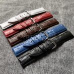 ⁦حزام ساعة 22 مللي متر من جلد التمساح المقلد. ساعة ذكية/ساعة متصلة⁩ - الصورة ⁦3⁩