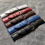 حزام ساعة 22 مللي متر من جلد التمساح المقلد. ساعة ذكية/ساعة متصلة - الصورة 3