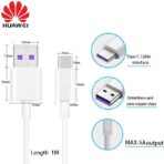 câble huawei USB de Type C 5A, Super données, ligne violet ORIGINAL huawei – Image 3