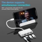 محول لايتنينج متعدد الوظائف 8 دبابيس آيفون/آيباد+ 3 منافذ USB 3.0 - الصورة 3