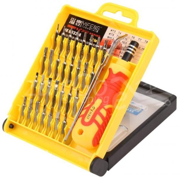 JAKEMY JK-6032A – kit d'outils de réparation professionnels 32 في 1, مفك براغي دقيق متعدد الوظائف لهاتف iPhone, مجموعة مفكات الكمبيوتر المحمول