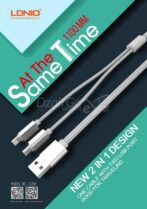 Câble de Recharge USB LDNIO LC86 2x1 - 1.1m - Android & ios – Image 4