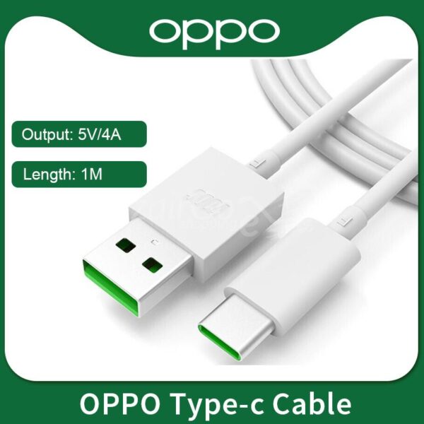 كابل إخراج OPPO VOOC من النوع c, 1م,