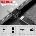 Adaptateur USB C, Adaptateur USB 3.0 Type C Femelle DATA et CHARGE rapide – Image 3