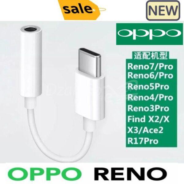 Adaptateur ORIGINAL OPPO TYPE C vers 3,5 mm pour OPPO RENO