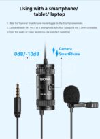 BOYA BY-M1 PRO II mini-Microphone Lavalier à Clip, 3.5mm, Radio filaire TRRS, ancre pour diffusion en direct ,a cravate – Image 4