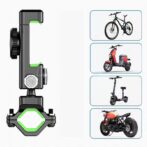 GUIDER Support Téléphone Moto /Vélo Solide Multifonction Rotation 360 Torche Led - Noir – Image 7