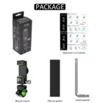 GUIDER Support Téléphone Moto /Vélo Solide Multifonction Rotation 360 Torche Led - Noir – Image 5