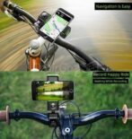 GUIDER Support Téléphone Moto /Vélo Solide Multifonction Rotation 360 Torche Led - Noir – Image 6