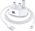 Chargeur apple 5W UK pin complet avec cable iphone ORIGINAL recuperation 100%
