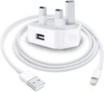 Chargeur apple 5W UK pin complet avec cable iphone ORIGINAL recuperation 100%