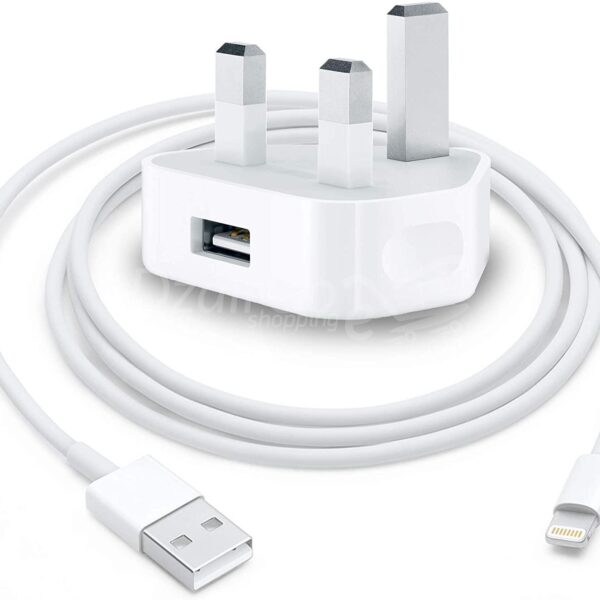 Chargeur apple 5W UK pin complet avec cable iphone ORIGINAL recuperation 100%