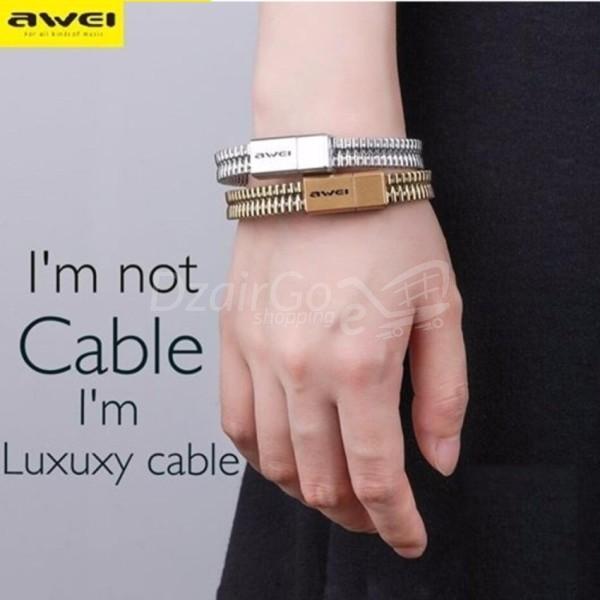 سوار_بيانات_كابل_cl_86__3.jpgسريع معصمه لـ Awei CL-86 Bracelet Câble de Charge Rapide pour: Micro USB - الصورة 2