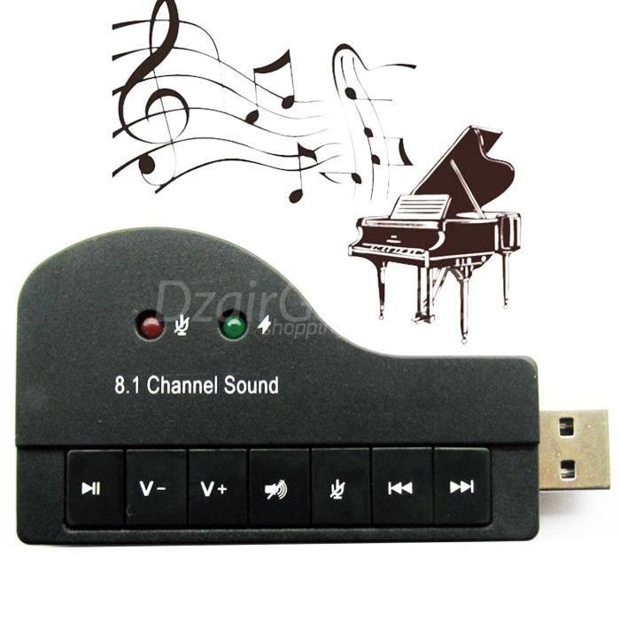Son-external carte-usb-2-0-mini-piano-carte-usb.jpgاقة صوت ميني بيانو USB للكمبيوتر اللوحي والكمبيوتر المحمول Carte Son externe USB 2.0 Mini Piano carte son USB pour Tablet PC portable - الصورة 1