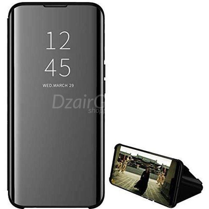 coque-samsung-galaxy-s9-noir-luxe-miroir-clear-vi.jpg pochette Mirror S9 NOIR Case pour Samsung Galaxy S9 ORIGINAL Case Flip Slim Clear View – Image 1