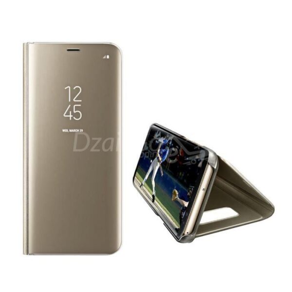 pochette Mirror S8 Case pour Samsung Galaxy S8 Case Flip Slim Clear View