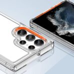 حافظة سامسونج جالاكسي S23 الترا المدرعة من سلسلة حافظات مواصفات الألوان الجديدة مع إطار جل شفاف ولمسة نهائية عالية المستوى s23ultra - الصورة 4