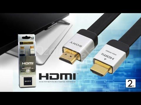hqdefسوني كابل HDMI مسطح عالي السرعة 4K وثلاثي الأبعاد Sony Câble Hdmi 4K Et 3D Plat Haut Débit 2 Mètres - Noir - الصورة 4