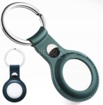 سلسلة مفاتيح من الجلد الصناعي لـ Apple Airtag, حالة وقائية لأبل AirTag, بلوتوث, تعقب الموقع