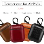 Étui pour AirPods 1/2/APPLE / HOCO W02+/EW01+/ES39/ES49/03PRO/ECT,, écouteurs Bluetooth sans fil en cuir véritable