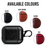 Étui pour AirPods 1/2/APPLE / HOCO W02+/EW01+/ES39/ES49/03PRO/ECT,, écouteurs Bluetooth sans fil en cuir véritable – Image 4