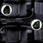 Chargeur auto LDNIO C502 4 ports de chargeur de voiture USB rapide avec câble d'extension Siège avant et arrière pour siège arrière Port allume-cigare - Pour iPhone et Samsung - iPad - Tablette - Galaxy Tab - Chargeur rapide – Image 2