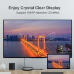 كابل محول HDMI صغير عالي السرعة ذكر إلى أنثى, 1080ص, 15سم, câble d'alimentation pour téléphone portable et TV - الصورة 3