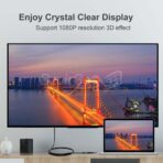 كابل محول HDMI صغير عالي السرعة ذكر إلى أنثى, 1080ص, 15سم, câble d'alimentation pour téléphone portable et TV - الصورة 3