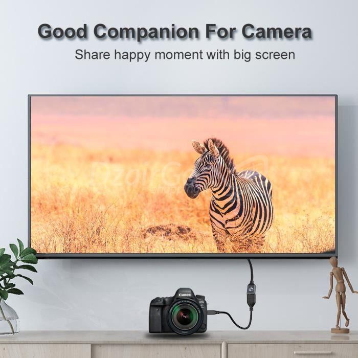 mini-hdmi-a-hdmi-mini-adaptateur-hdmi-male-vers-hd.jpgعة ذكر إلى أنثى Câble convertisseur haute vitesse MINI HDMI mâle vers femelle, 1080p, 15CM, câble d'alimentation pour téléphone portable et TV - الصورة 2