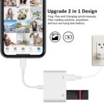 Adaptateur de caméra portable USB 3.0 à 8 broches avec port de charge, adaptateur iOS OTG, blanc – Image 4