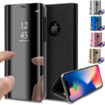 جراب مرآة لهاتف iPhone xs max، جراب قلاب عالي الجودة لهاتف iPhone xs max - الصورة 2