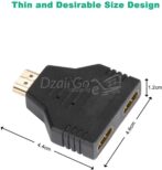 1 HDMI mâle vers 2 HDMI femelle Adaptateur Prise répartiteur câble Splitter Y – Image 5
