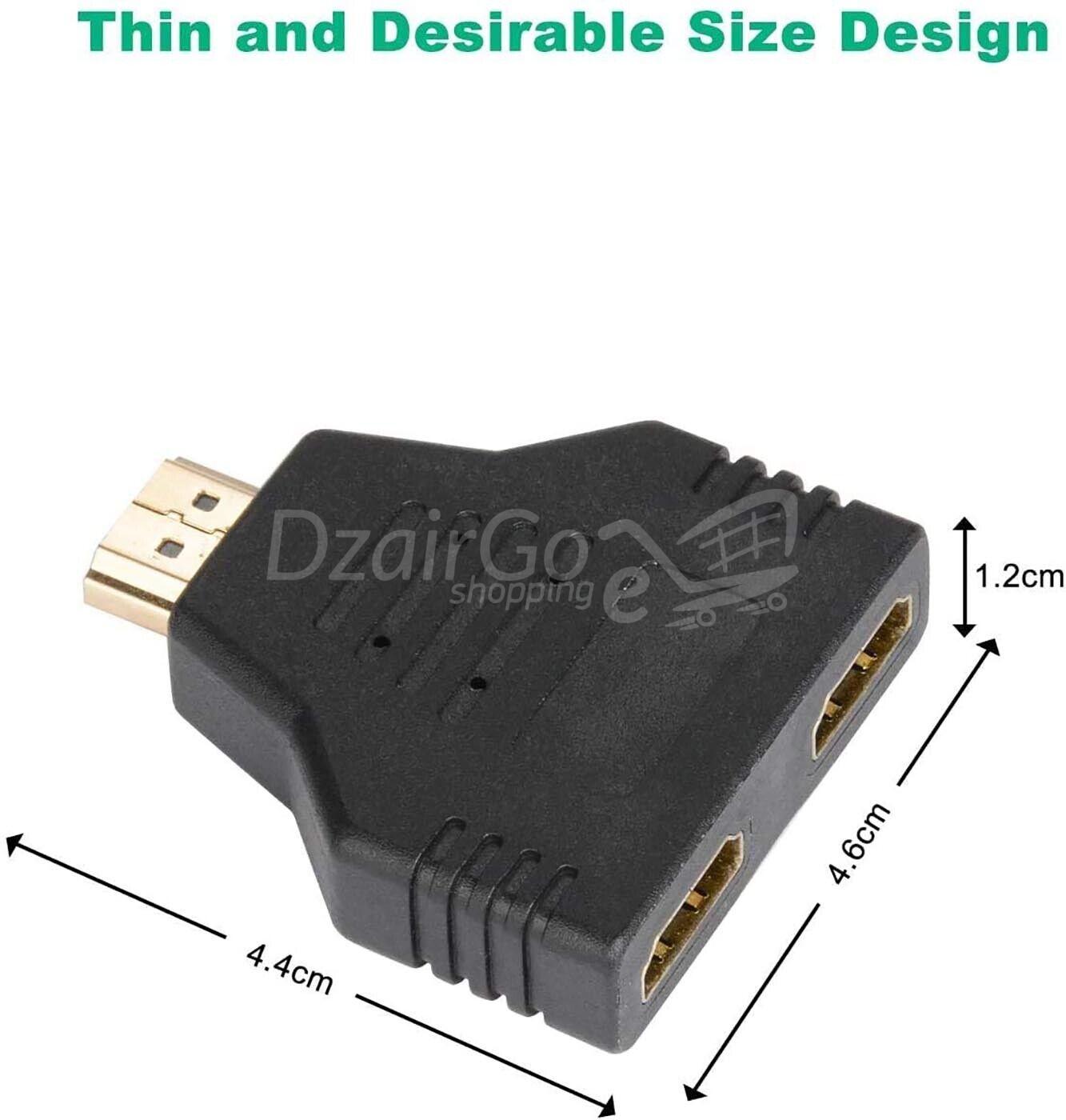 s-l1600-75.jpgكر إلىثى محول المقبس الفاصل كابل Y الخائن 1 HDMI mâle vers 2 HDMI femelle Adaptateur Prise répartiteur câble Splitter Y - الصورة 5