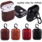 Étui pour AirPods 1/2/APPLE / HOCO W02+/EW01+/ES39/ES49/03PRO/ECT,, écouteurs Bluetooth sans fil en cuir véritable – Image 5