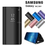جيب مرآة A6+ 2018 حافظة مرآة بغطاء قلاب لهاتف سامسونج A6 PLUS 2018